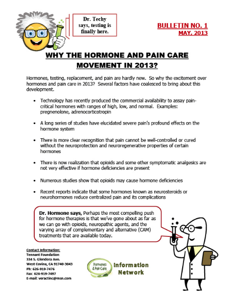 Bulletin 1: Why The Hormone And Pain Care Movement In 2013