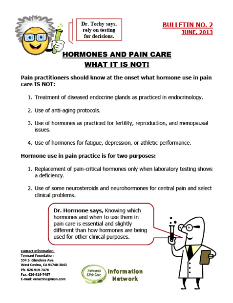 Bulletin 2: Hormones And Pain Care - What It Is Not