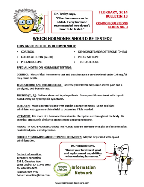 Bulletin 13: Which Hormones Should Be Tested?