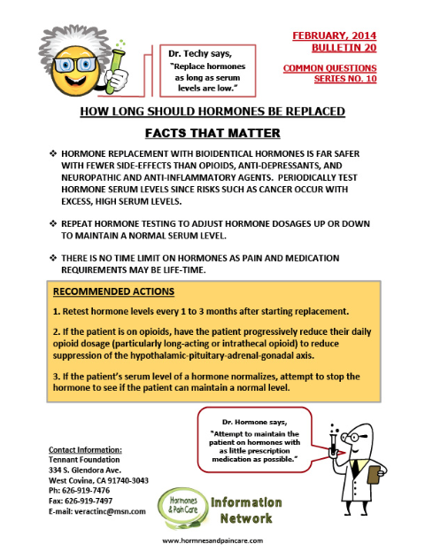 Bulletin 20: How Long Should Hormones Be Replaced - Facts That Matter