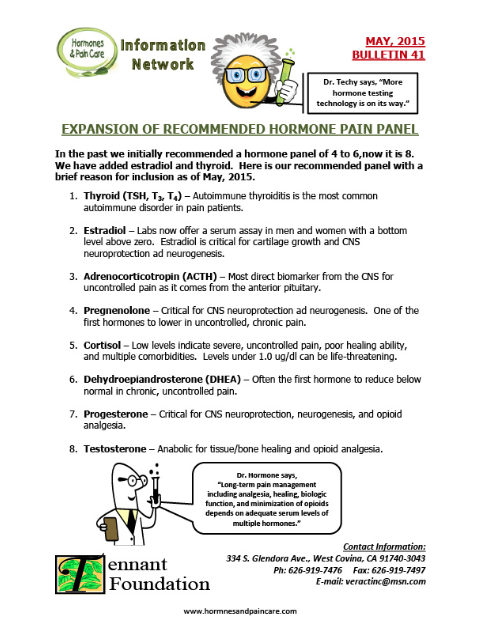 Bulletin 41: Expansion Of Recommended Hormone Pain Level