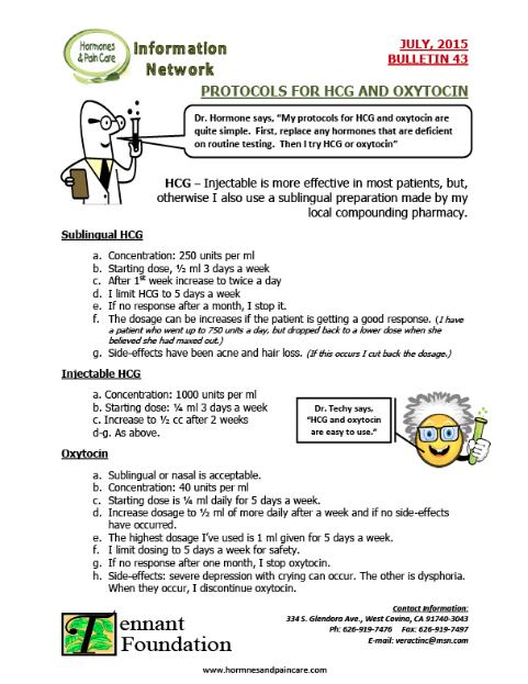 Bulletin 43: Protocols For HCG And Oxytocin