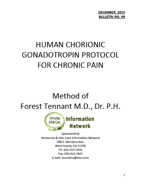 Bulletin 49: Human Chorionic Gonadotropin Protocol For Chronic Pain