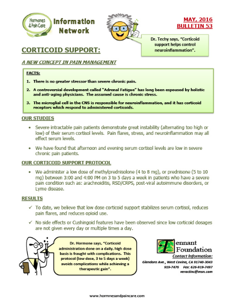 Bulletin 53: Corticoid Support - A New Concept In pain Management