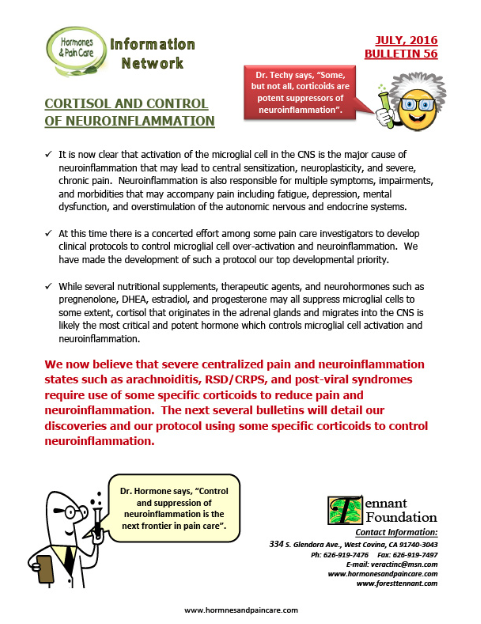Bulletin 56: Cortisol And Control Of Neuroinflammation