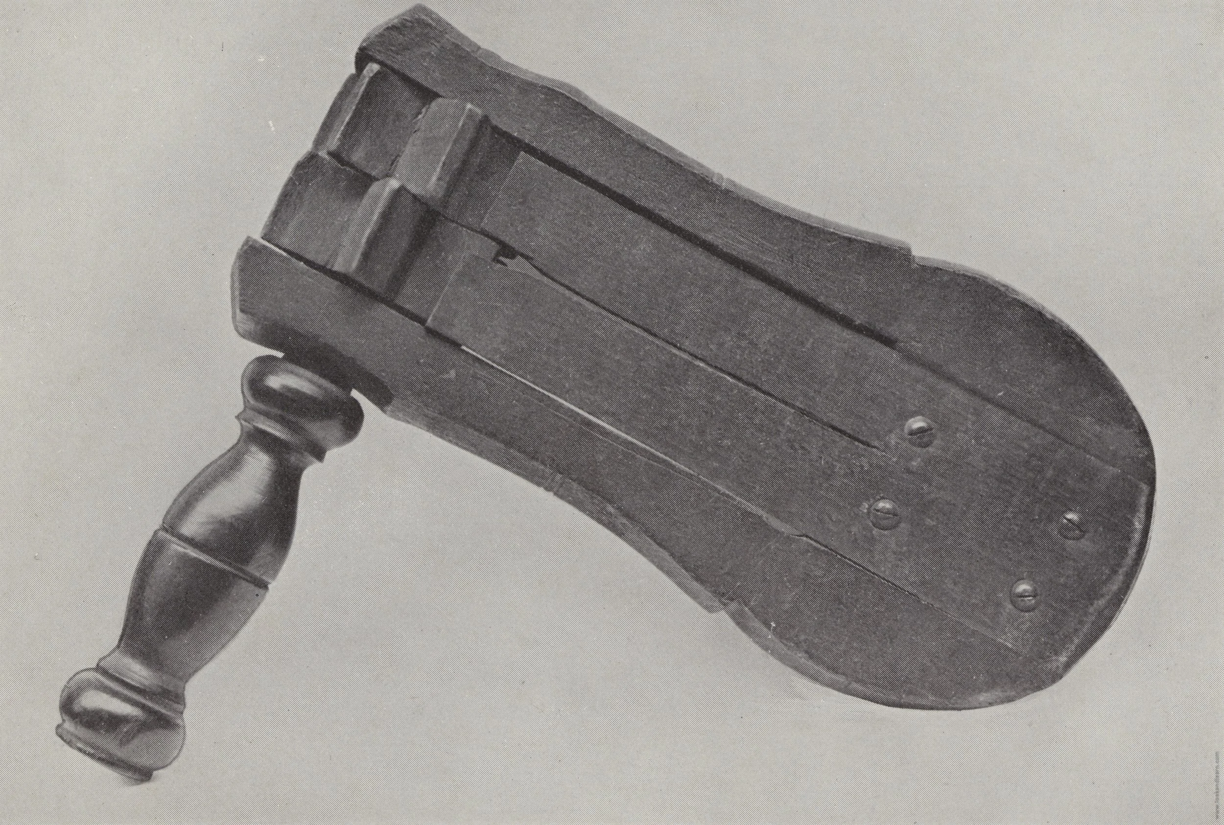 The old Police Rattle, used by the Watchmen. Illustrated for The Police Encyclopaedia by Hargrave L. Adam (Blackfriars Publishing, c 1912)