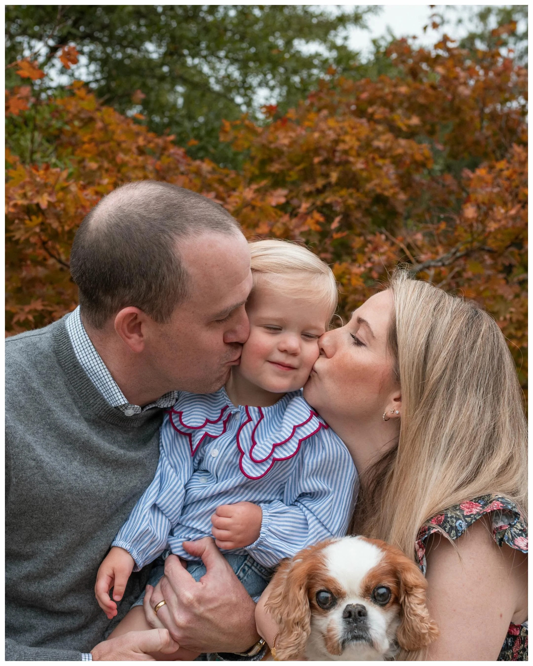 This first picture is my favorite from our shoot 🥰 We got lucky that this single tree was orange for our fall mini&rsquo;s!