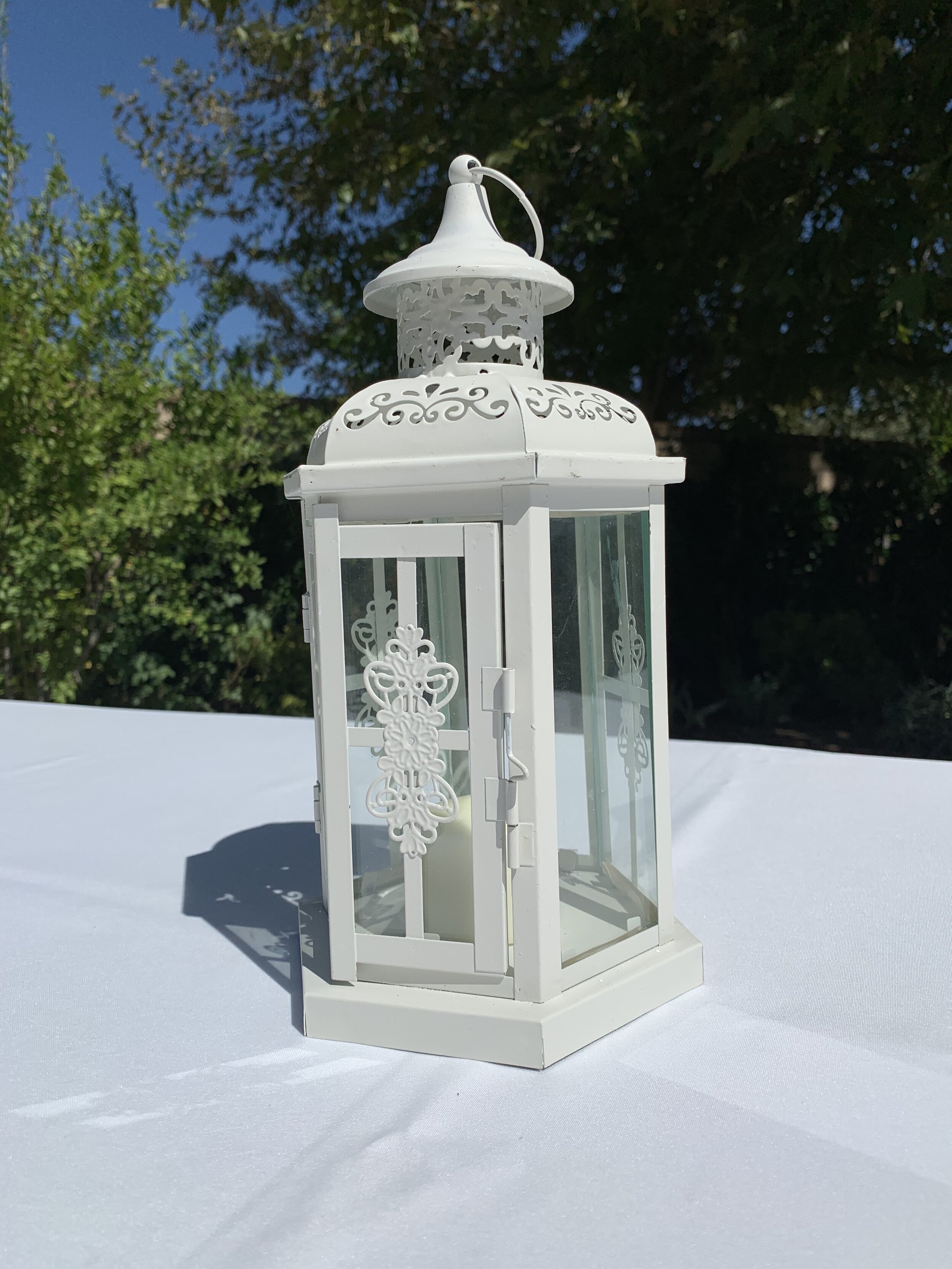 White Metal Lantern