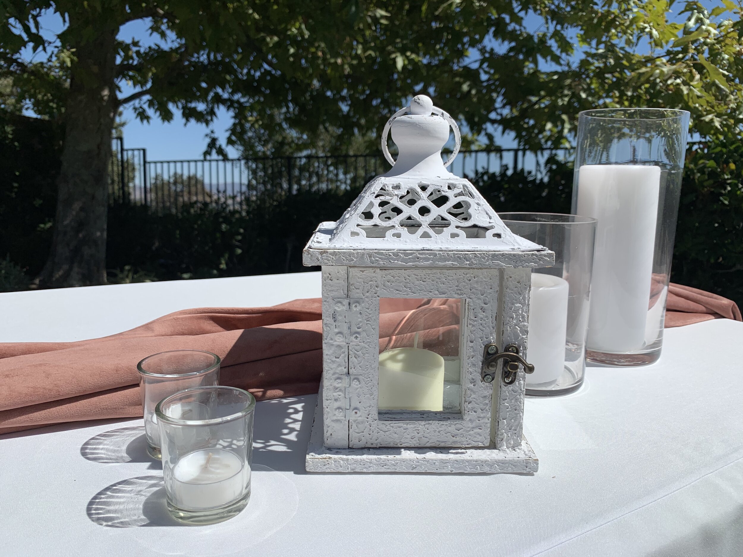 White Punch Top Lantern