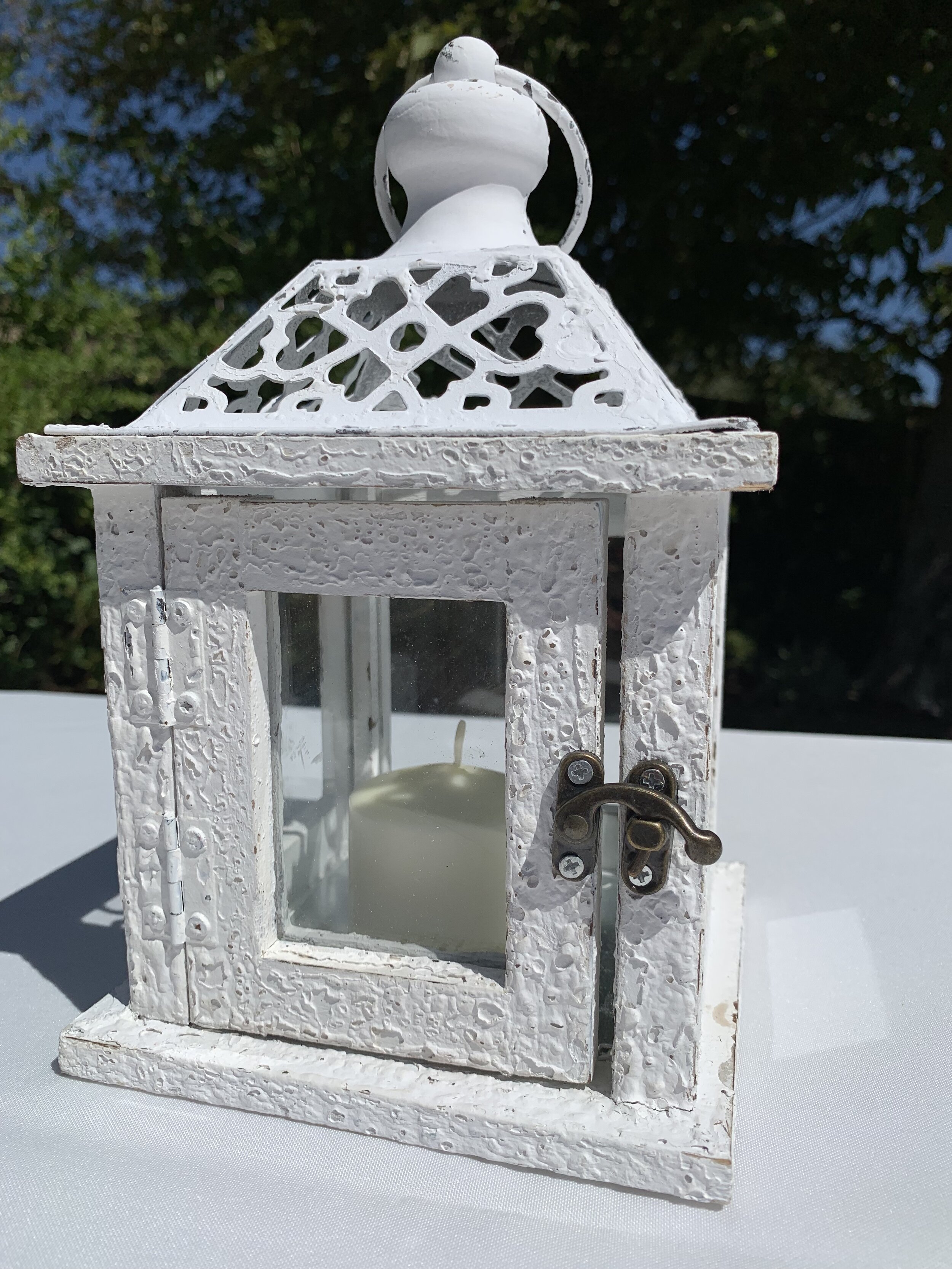 White Punch Top Lantern