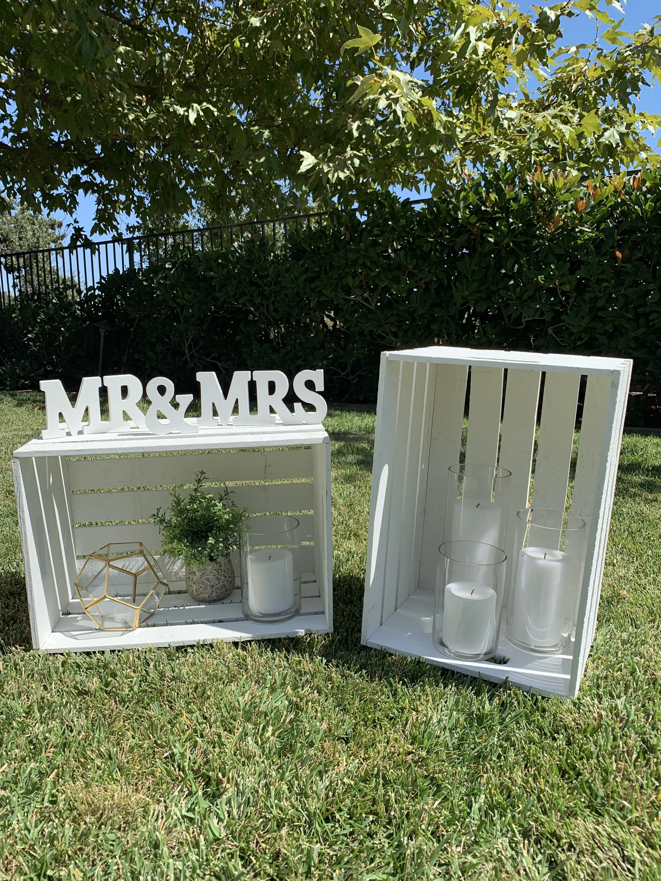 White Wooden Crates