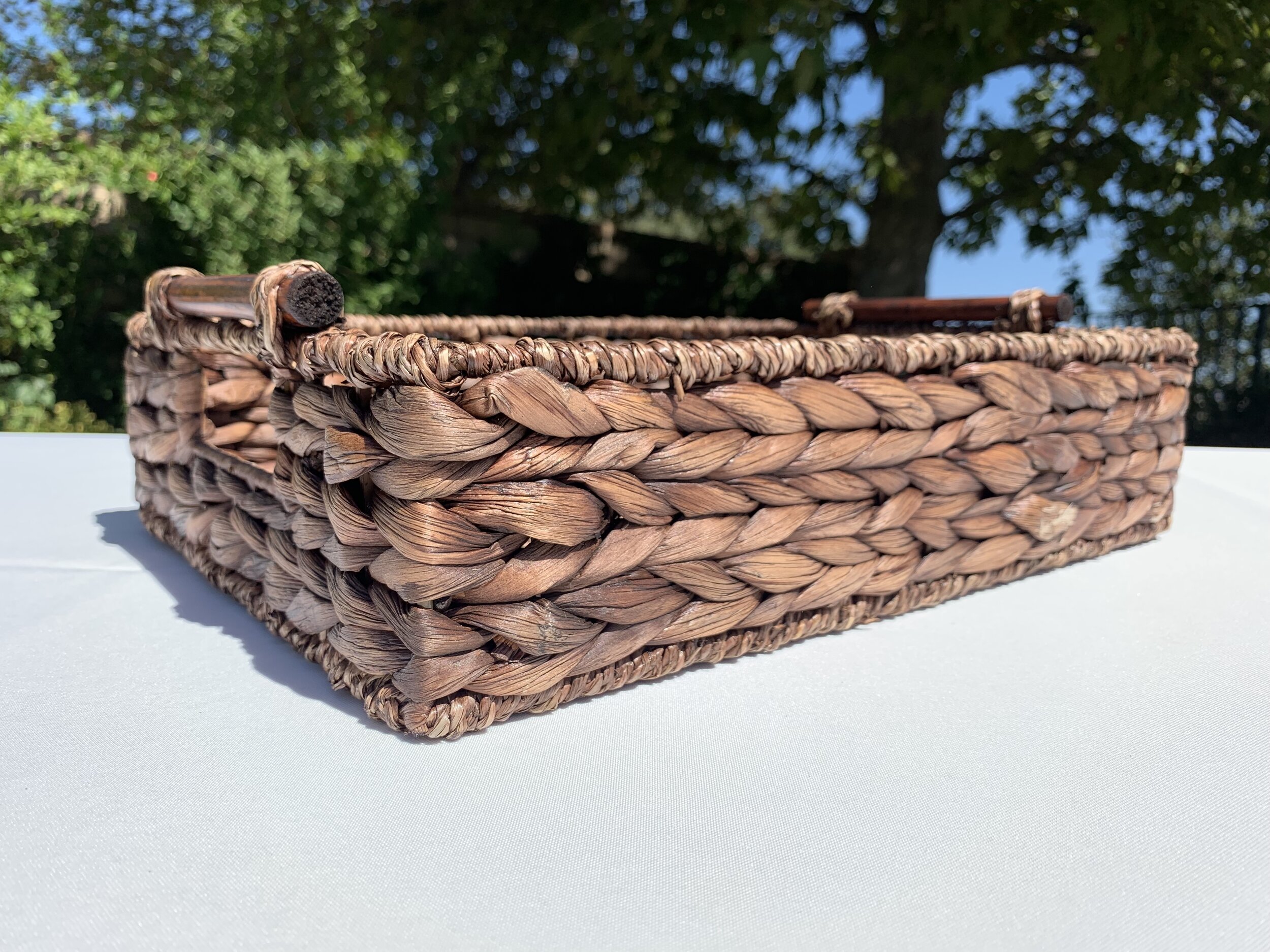 Wooden Wicker Basket