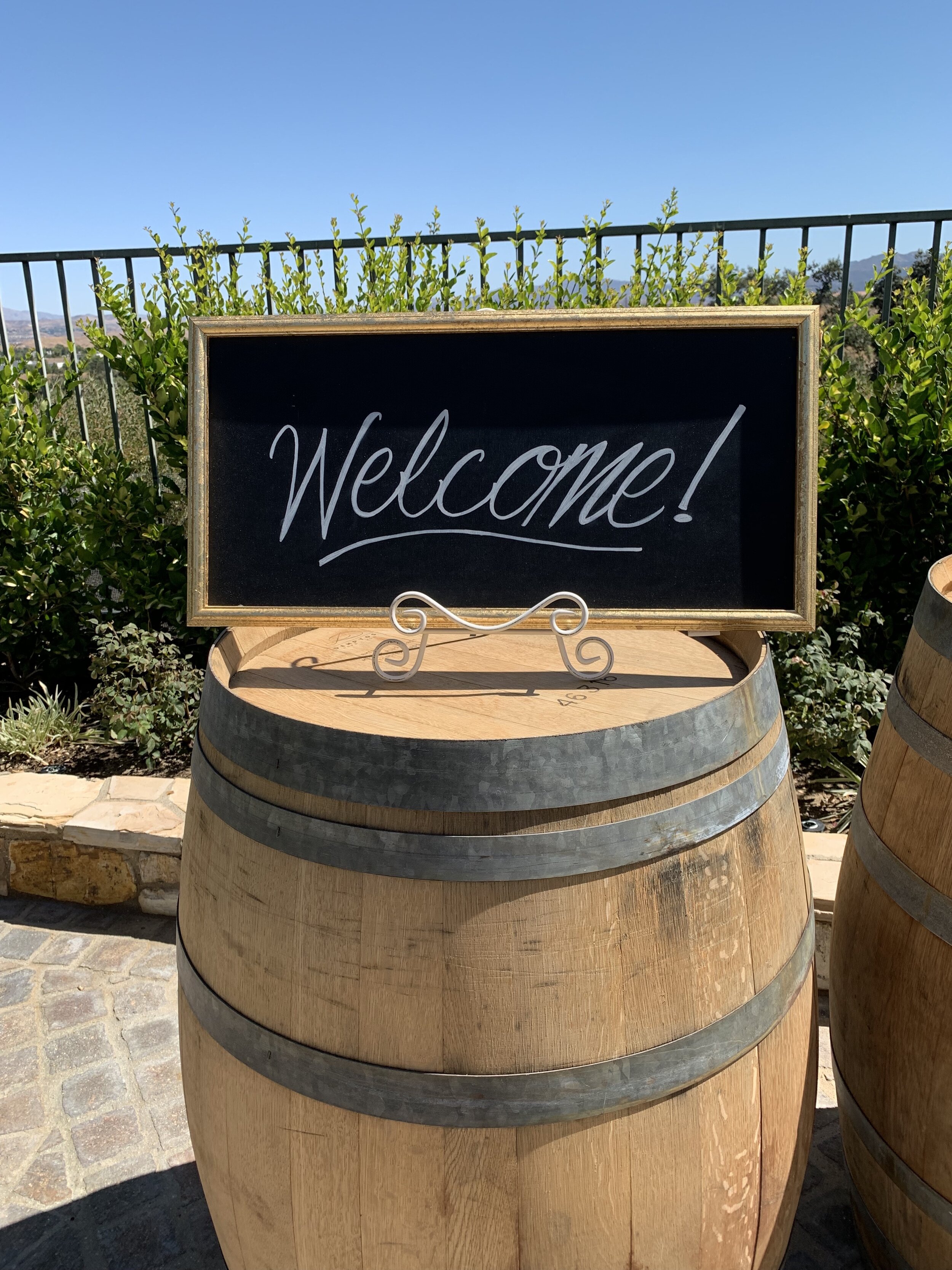 Chalkboard Gold Framed Welcome Sign