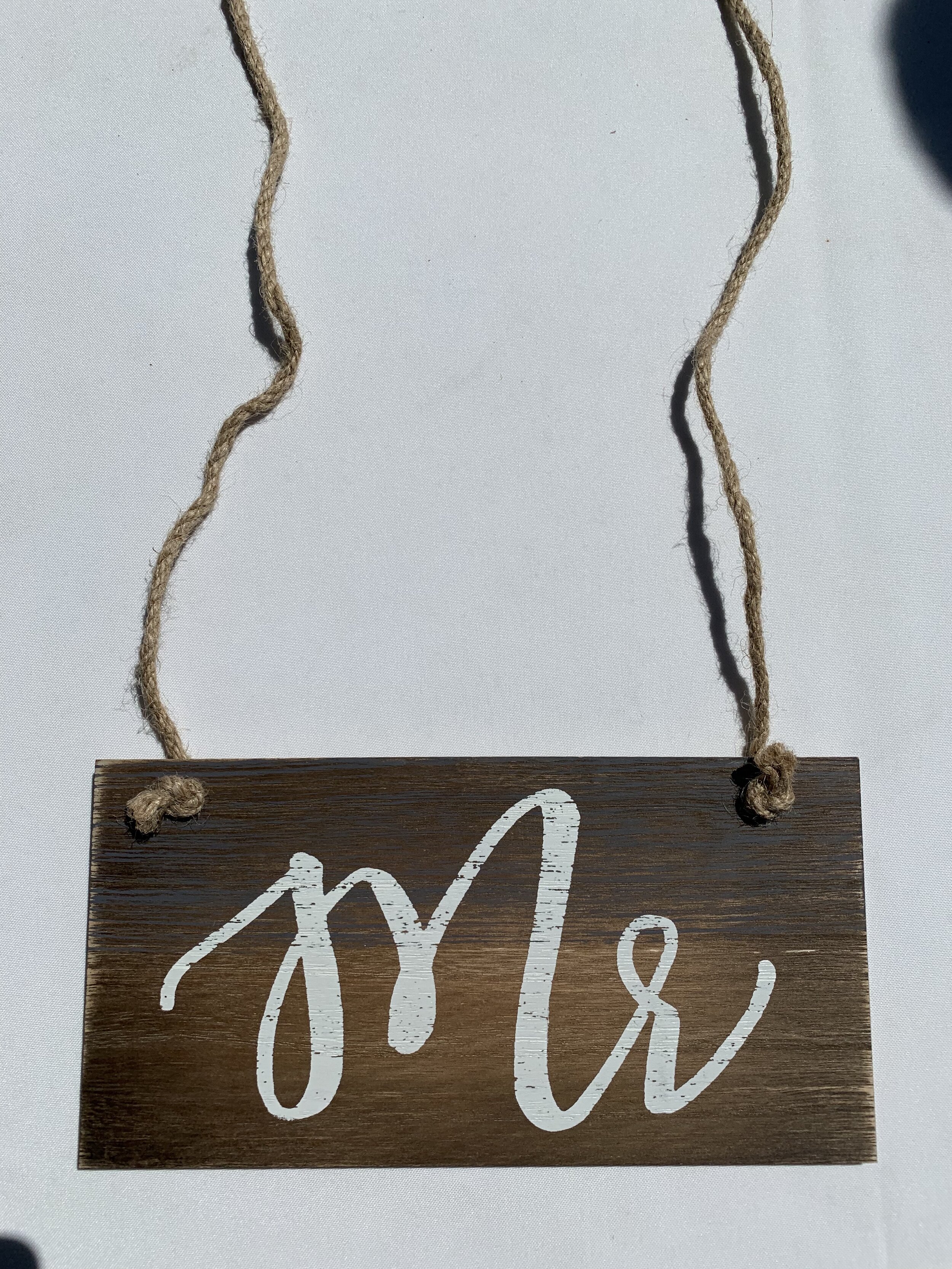 Mr & Mrs. Chair Back Signage