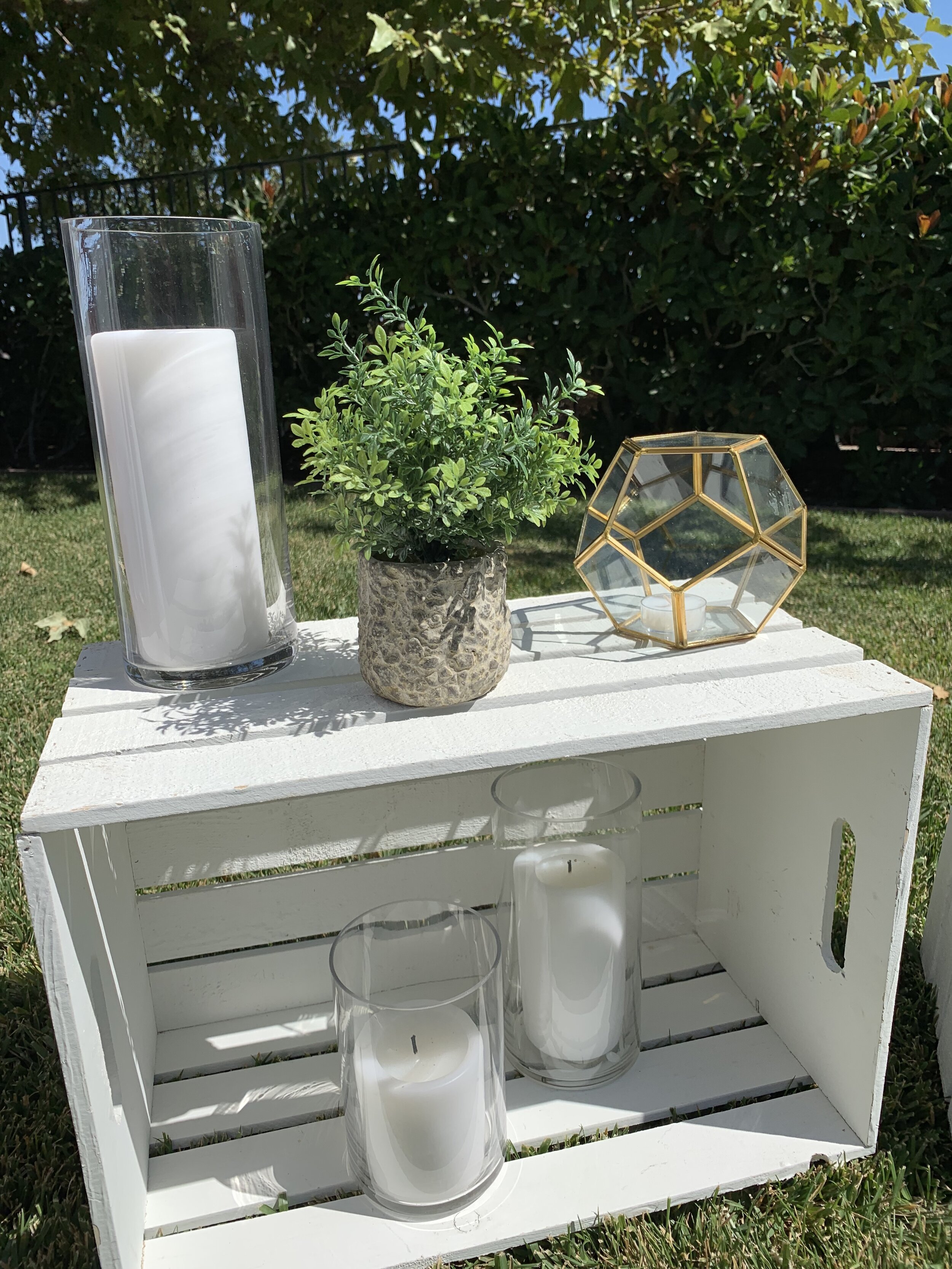 Faux Greenery in Stone Vase