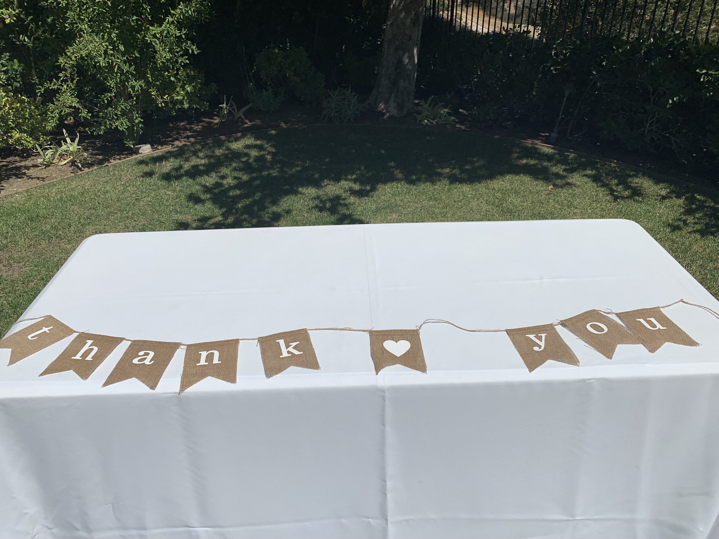 Burlap Thank You Banner