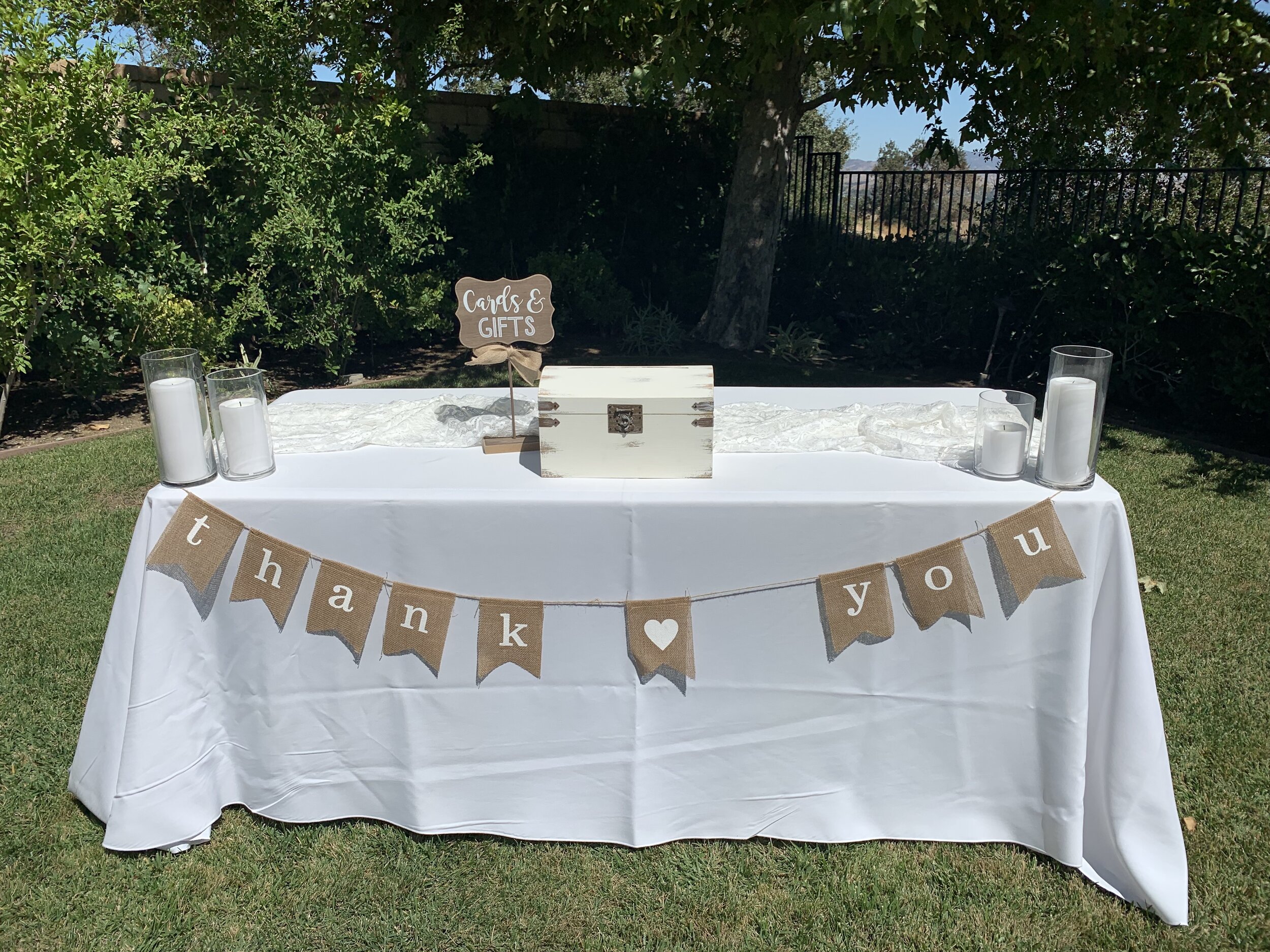 Burlap Thank You Banner