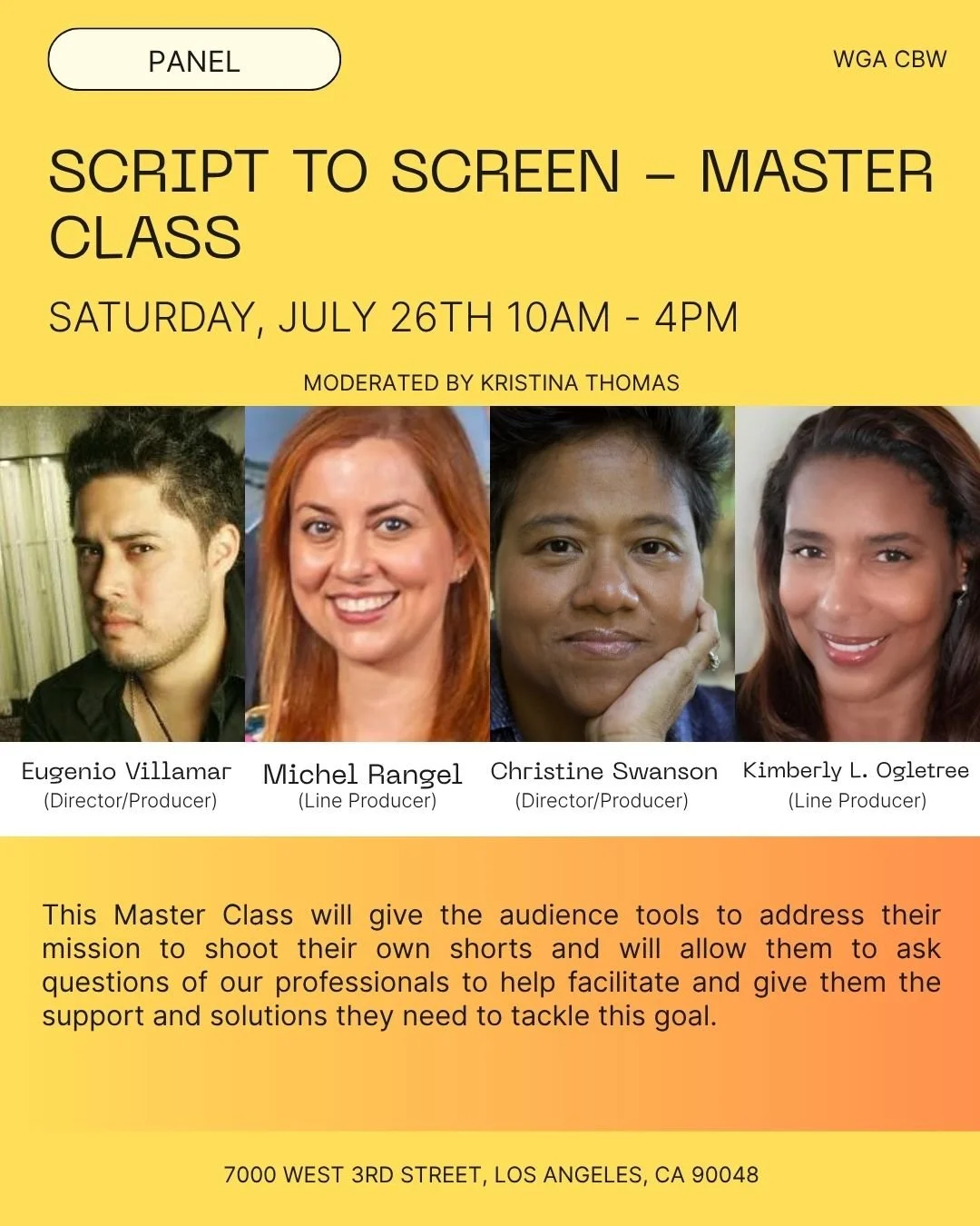 WGA CBW “Script to Screen” panel