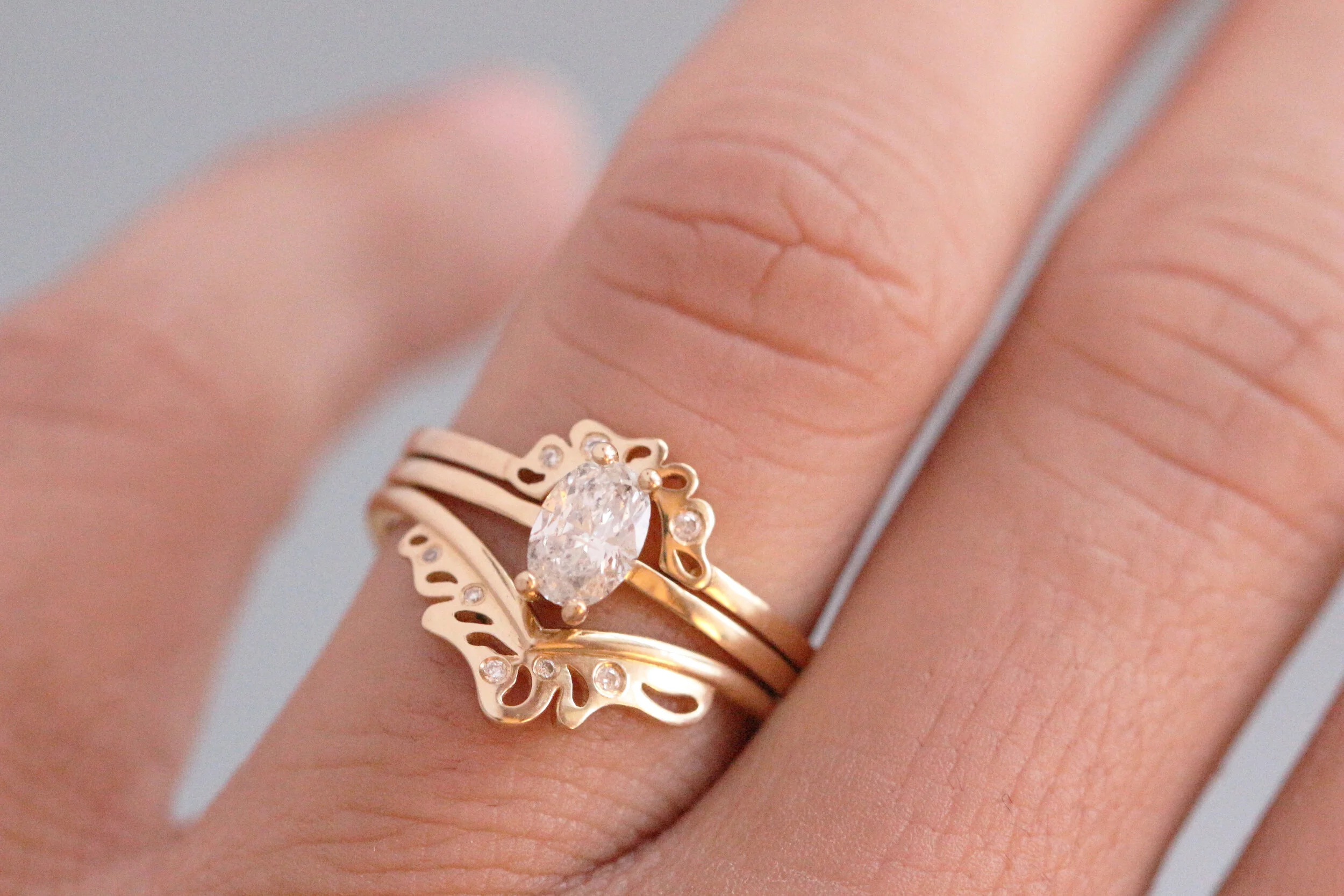 Masymetric - Rain and Devotion Wedding Ring Stack - On the hand.JPG