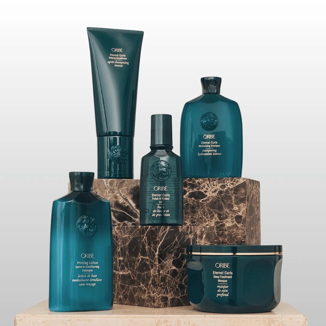 The Eternal Curls collection by Oribe (formerly known as the Moisture &amp; Control line) is a luxury, sulfate-free haircare system specifically formulated to deeply hydrate, define, and enhance natural hair types 2A to 4C #shoplocal