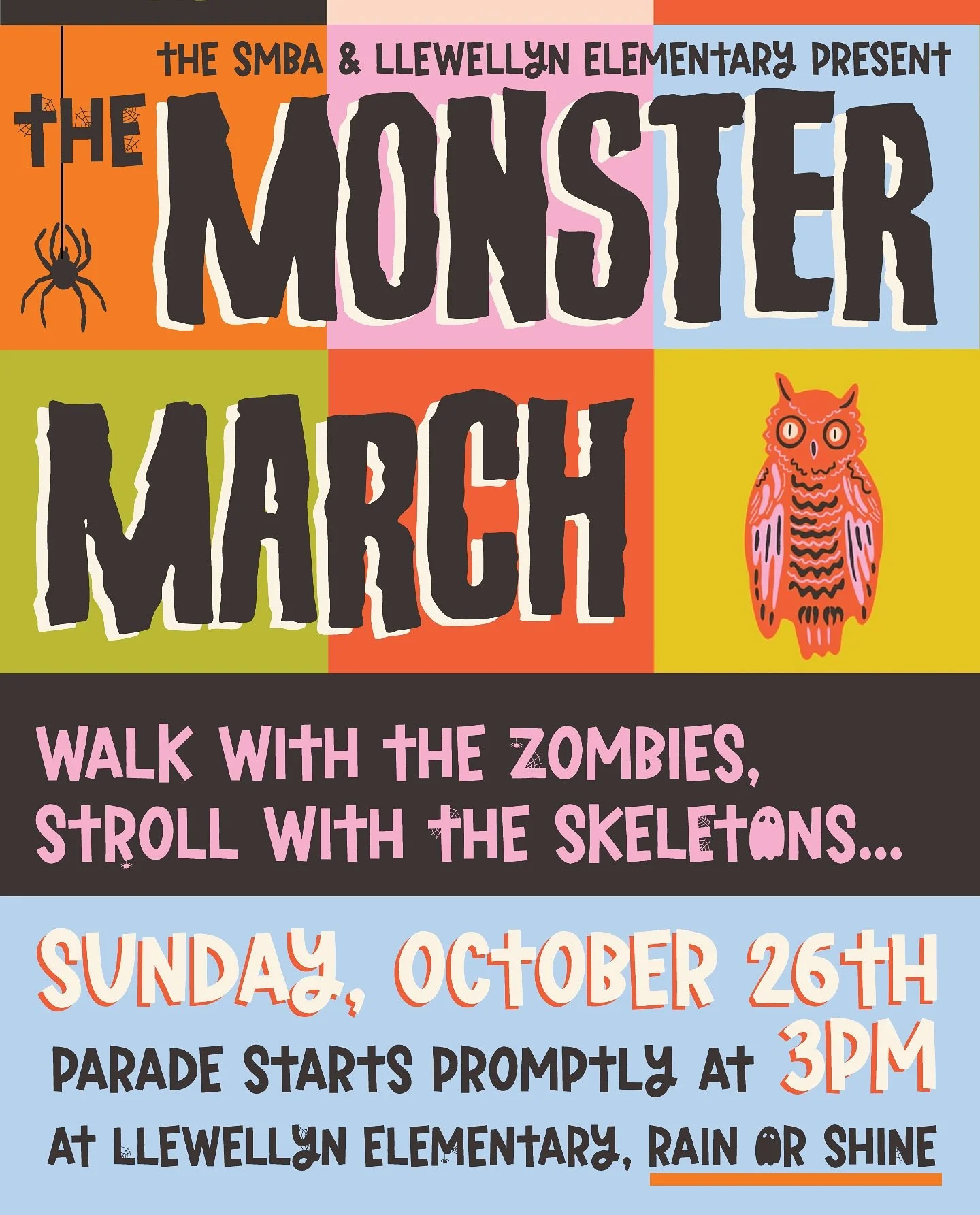 🎃 Save the Date 👻
Sunday, October 26th | 3pm

The Monster March is back! March with the zombies and stroll with the skeletons in one of Sellwood Moreland&rsquo;s most beloved Halloween traditions!

The march starts and ends at Llewellyn Elementary.