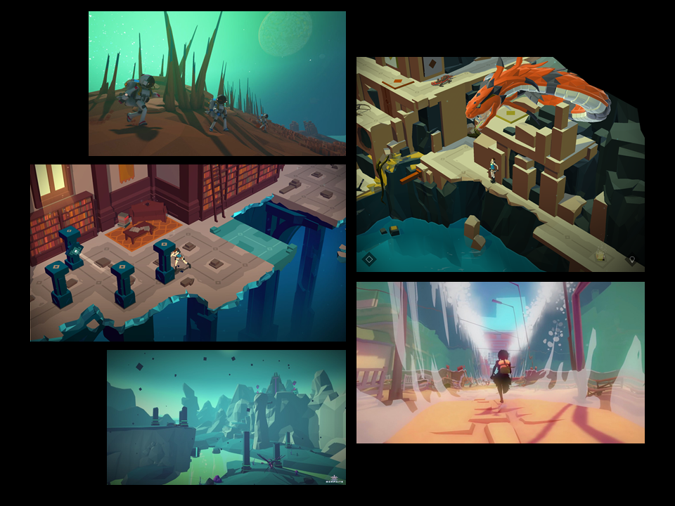 This Mood Board illustrates the type of 3D Modelling I would like to employ in Altered Conduct. The style of the models would consist of basic shapes and texture would be used to achieve vivid colors and add some detail.