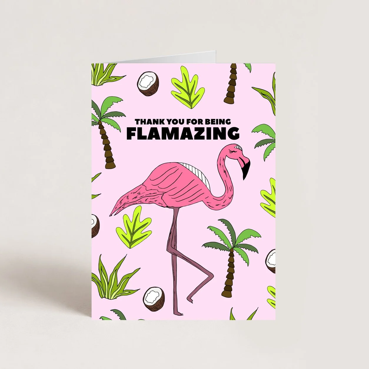 Flamingo Thank You Card