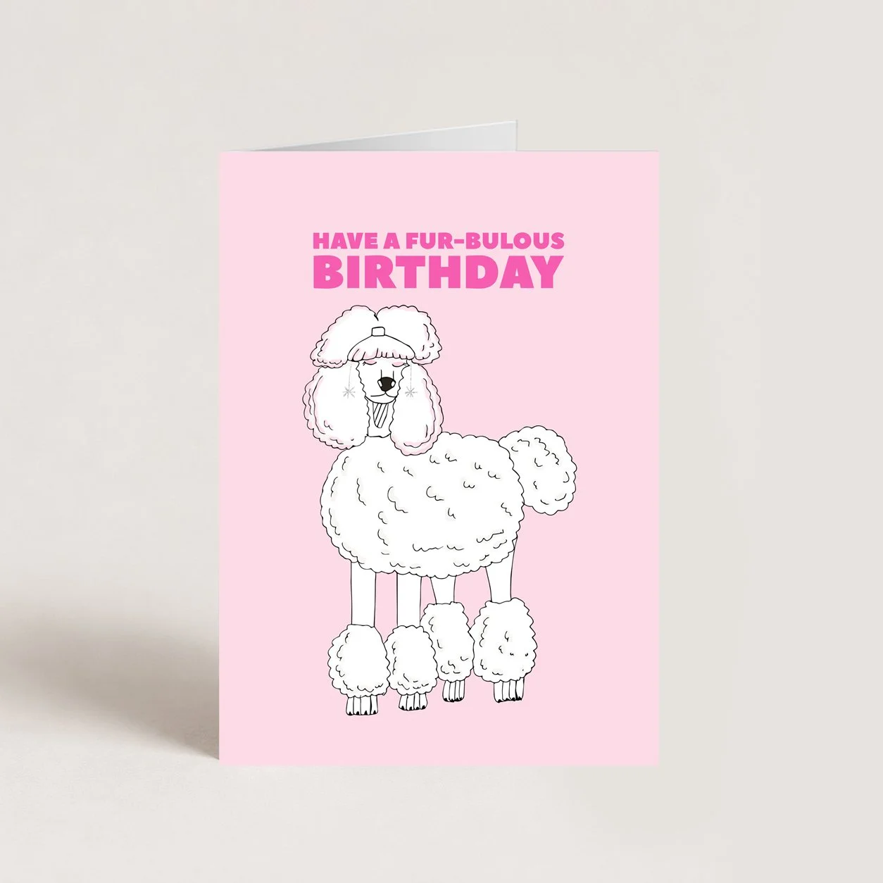 Poodle Birthday Card