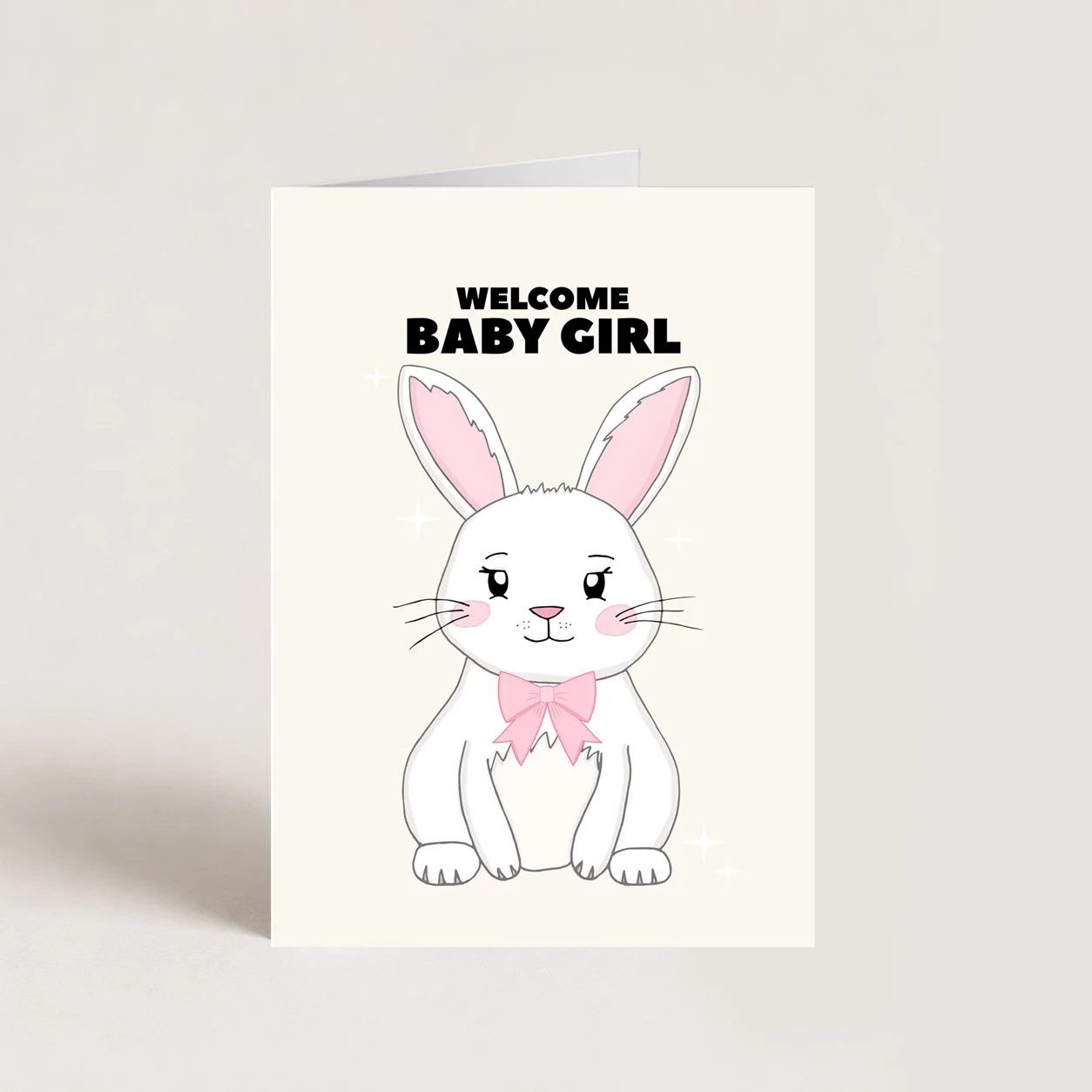 Bunny Baby Girl Card