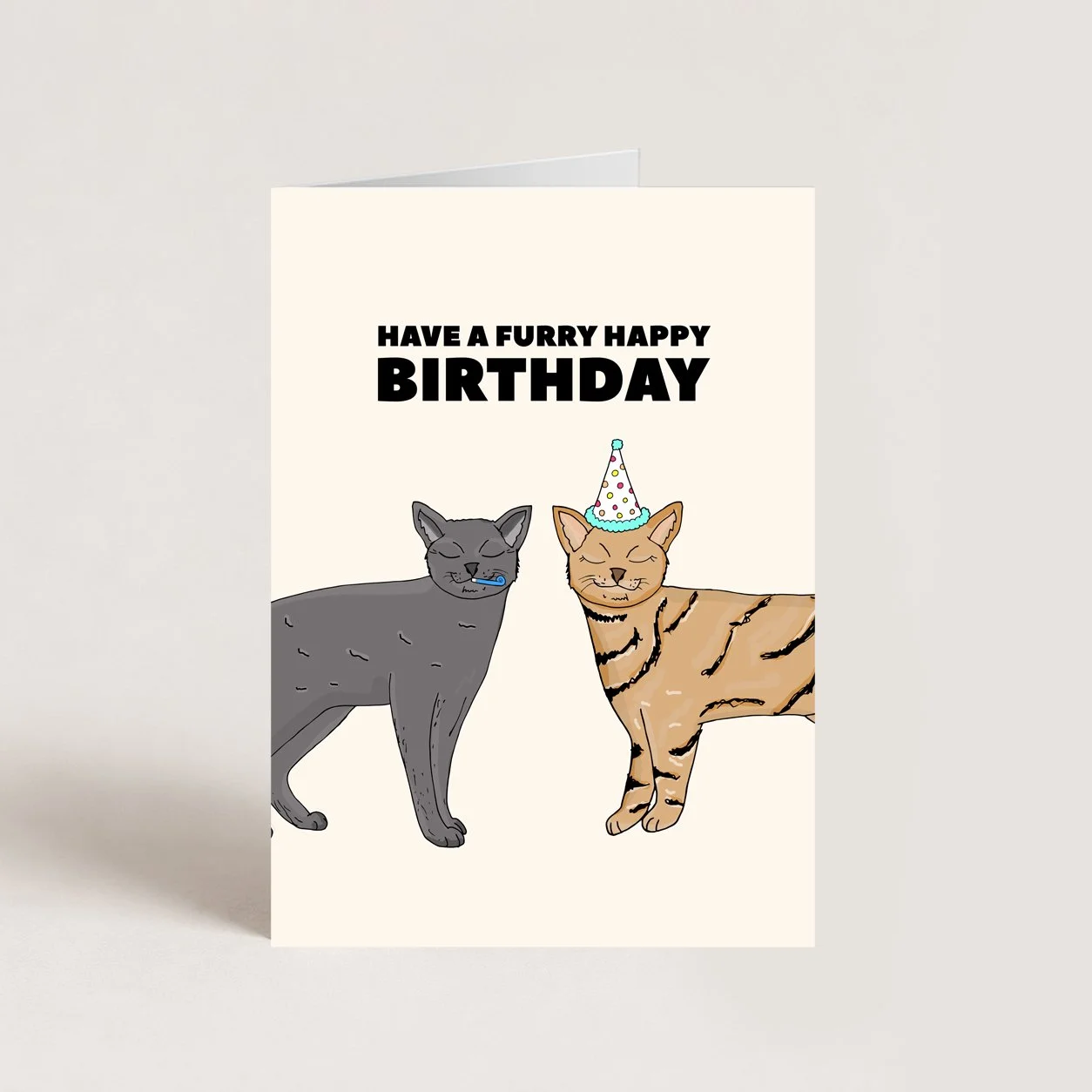 Furry Cats Birthday Card