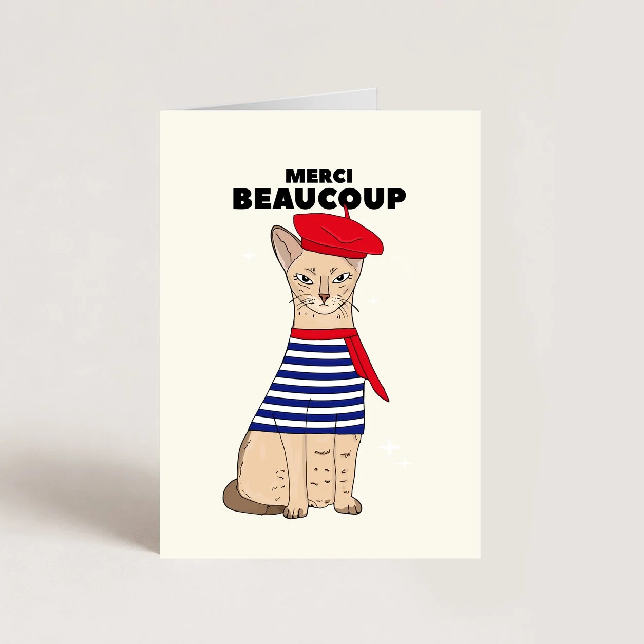 Merci Beacoup Cat Card
