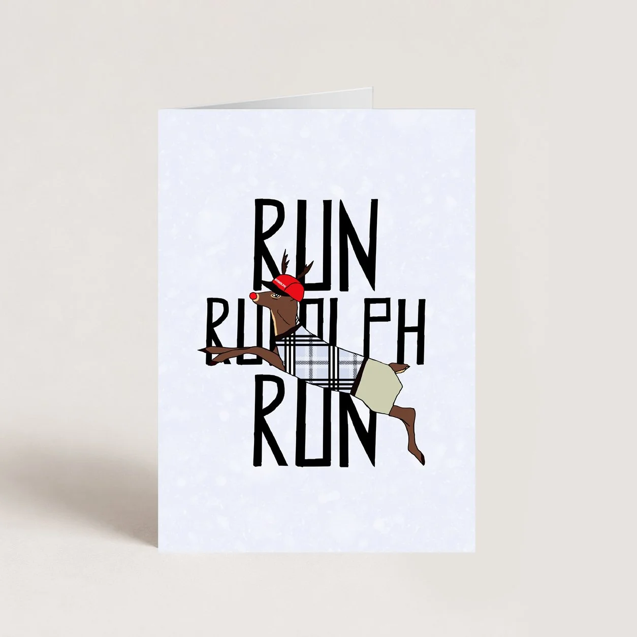 Run Rudolph Run Christmas Card