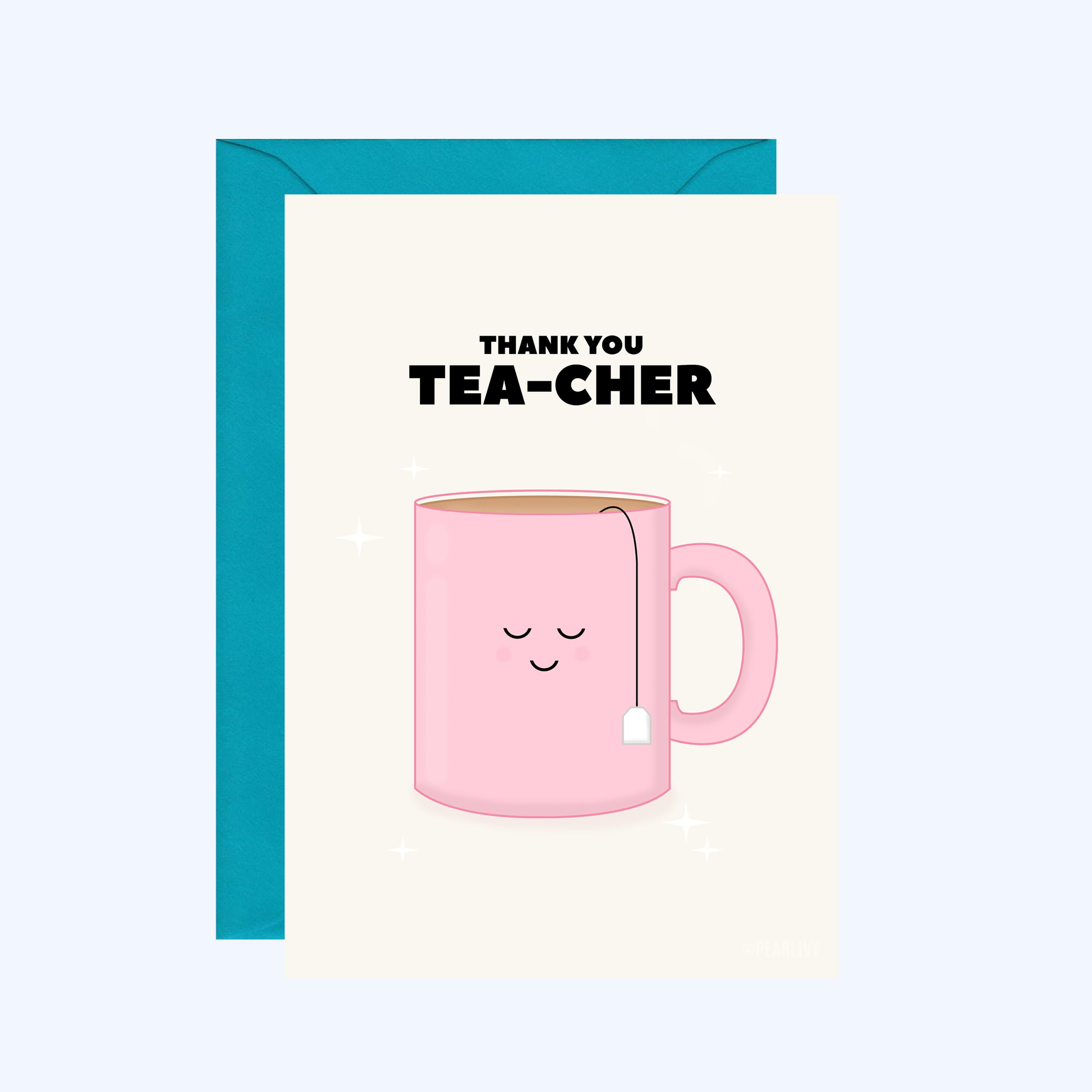 Thank You Teacher Pink Card