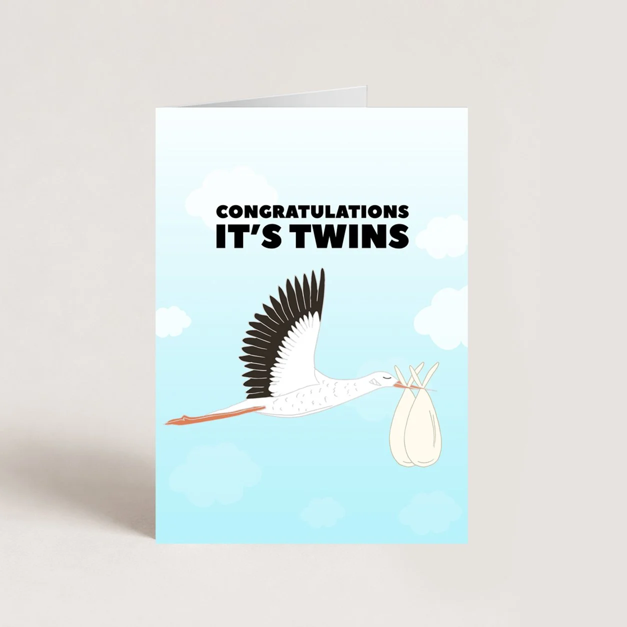Twins Baby Card