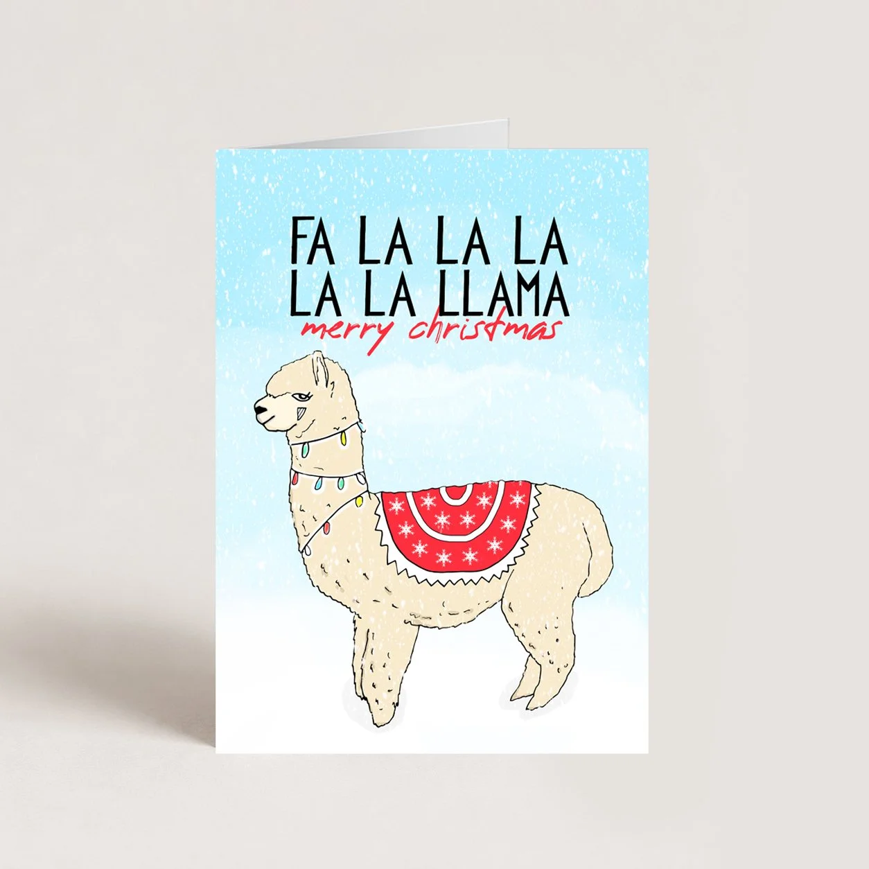 Llama Christmas Card