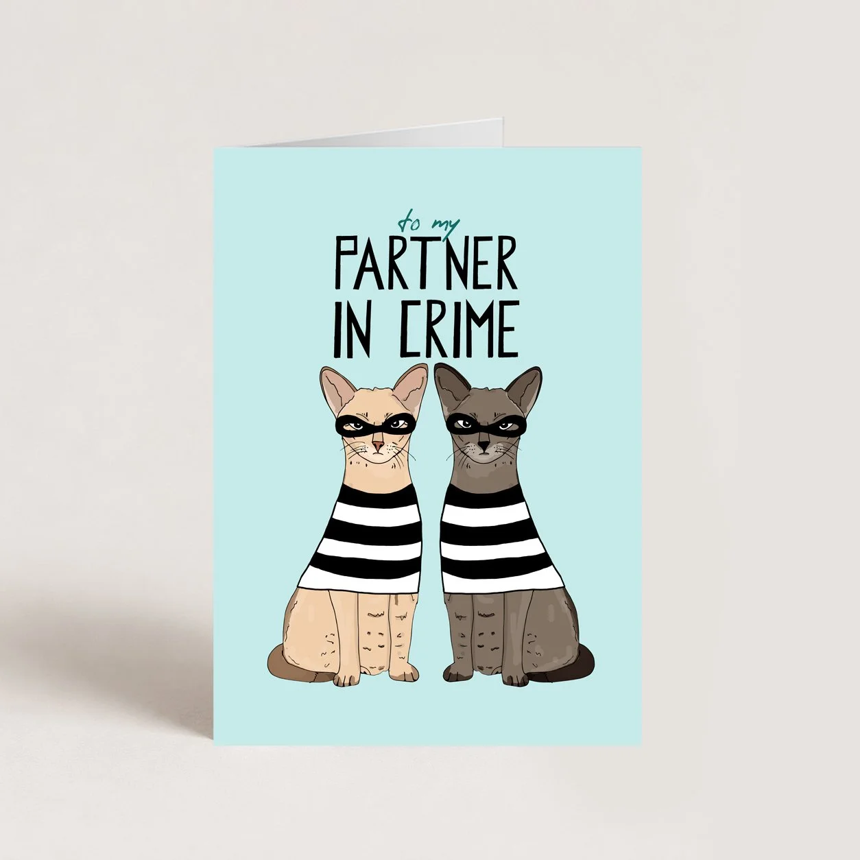 Partner in Crime Cats Card