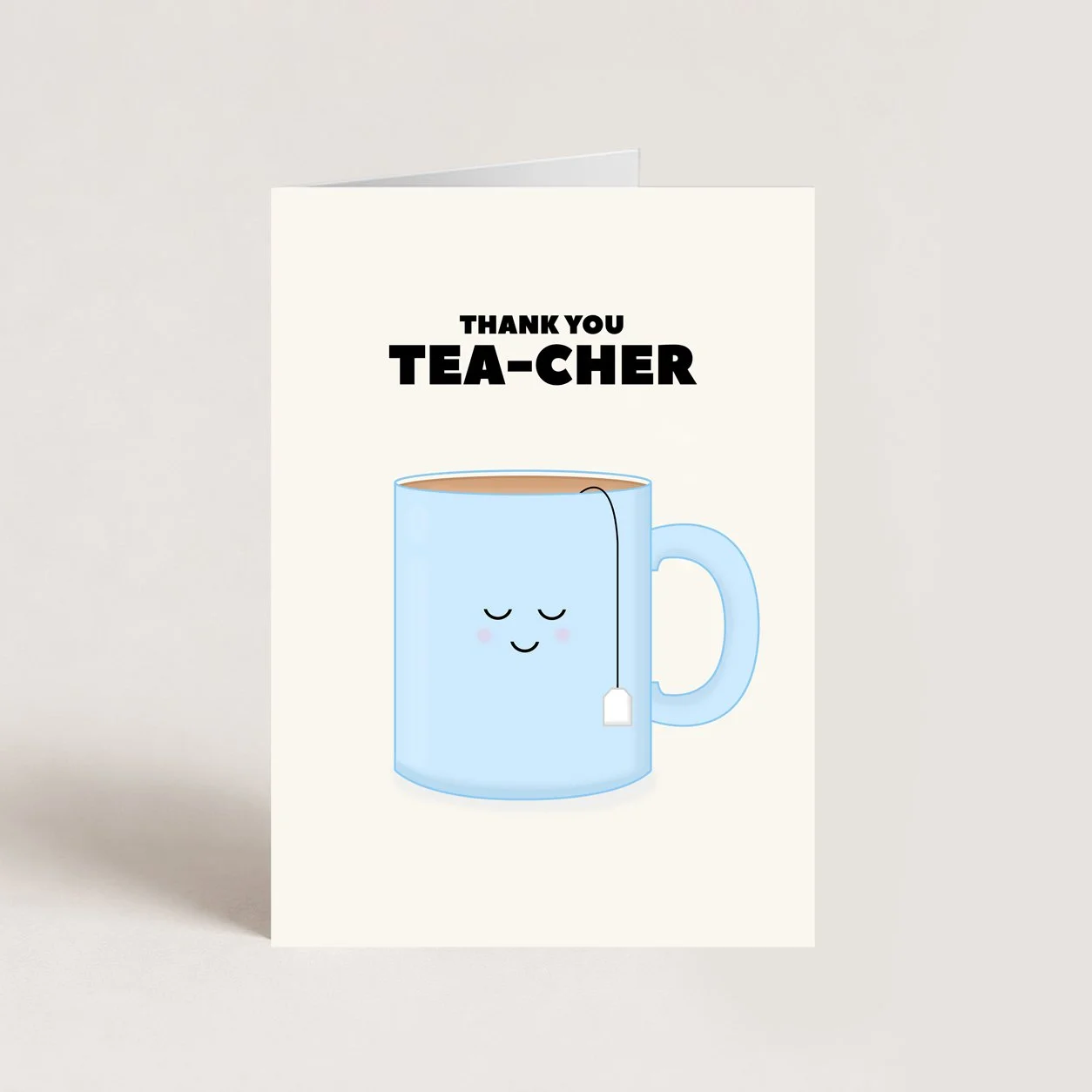 Thank You Teacher Blue Card