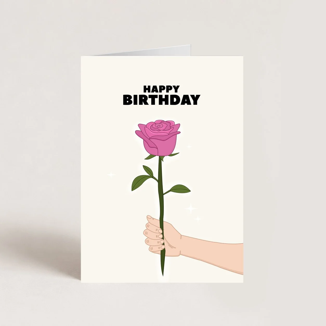 Rose Happy Birthday Card