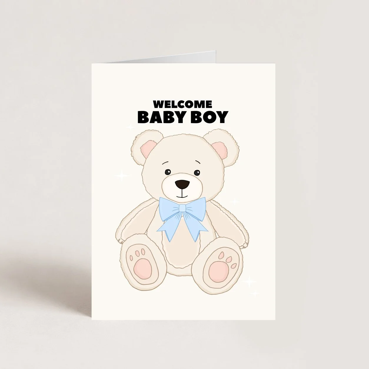 Teddy Bear Baby Boy Card II