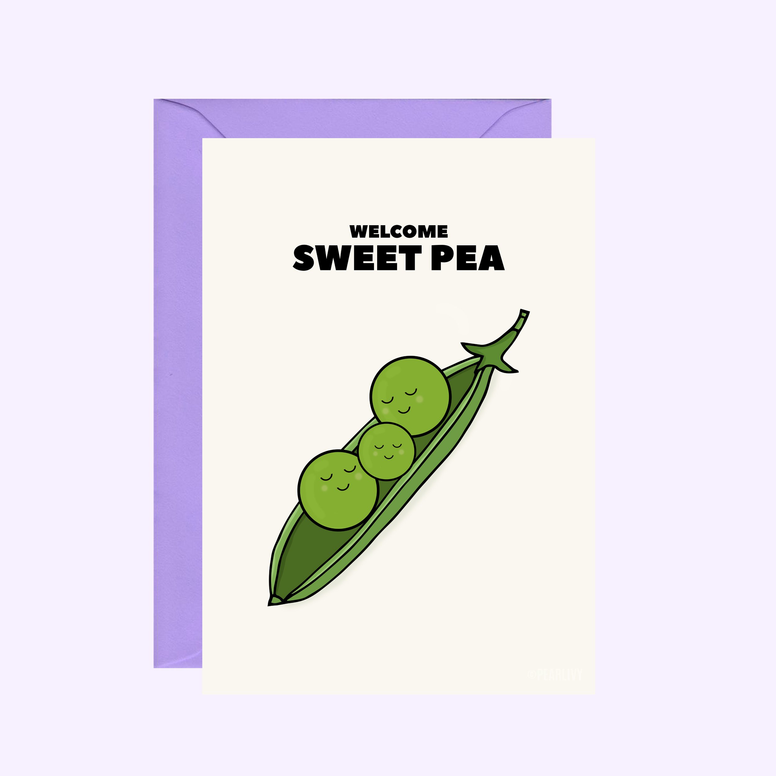 Sweet Pea Baby Card