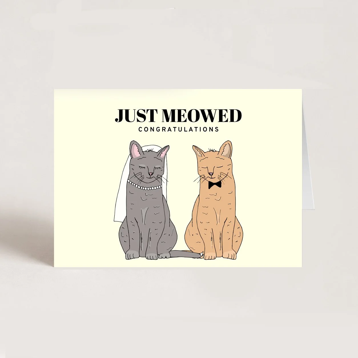 Just Meowed Wedding Card