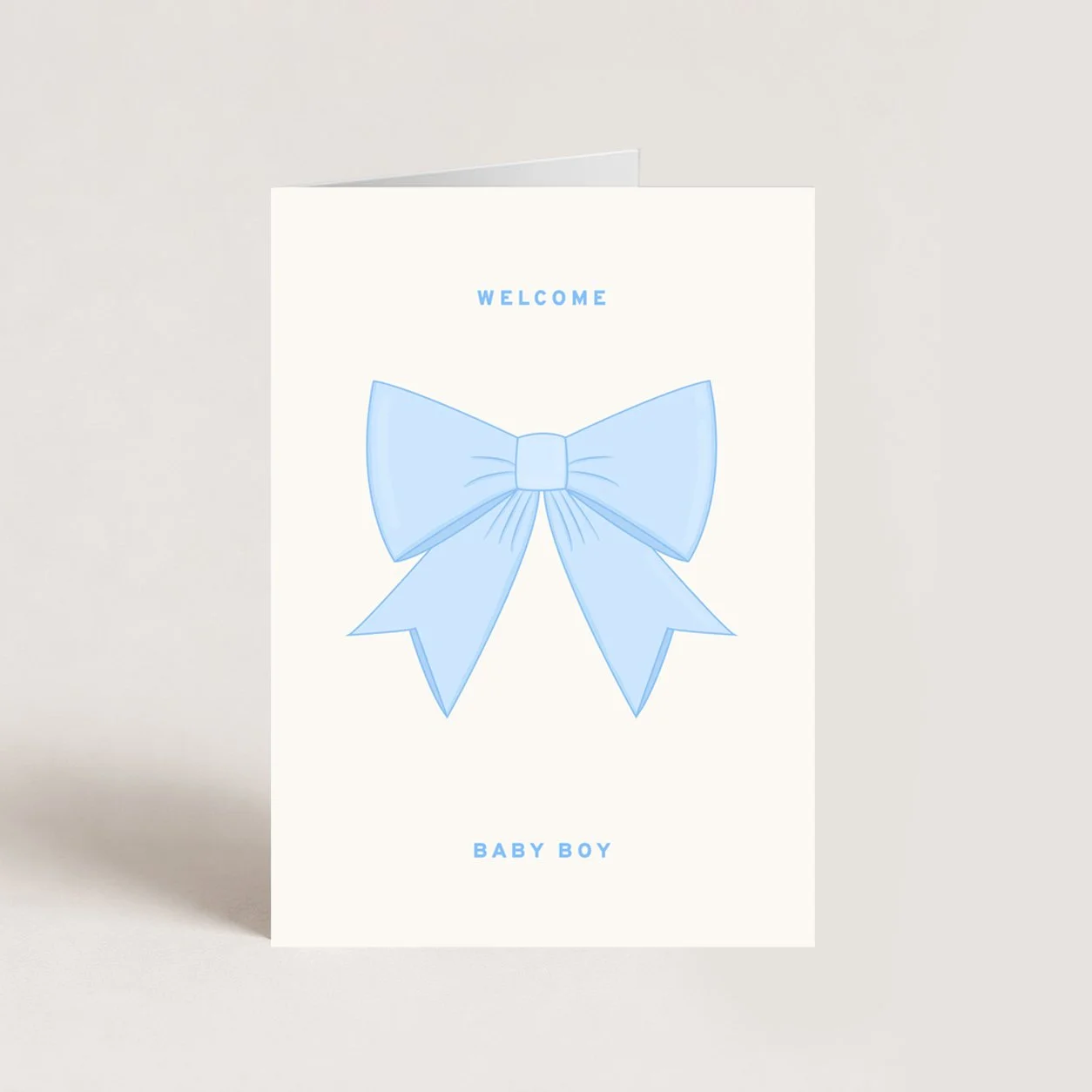 Bow Boy Baby Card