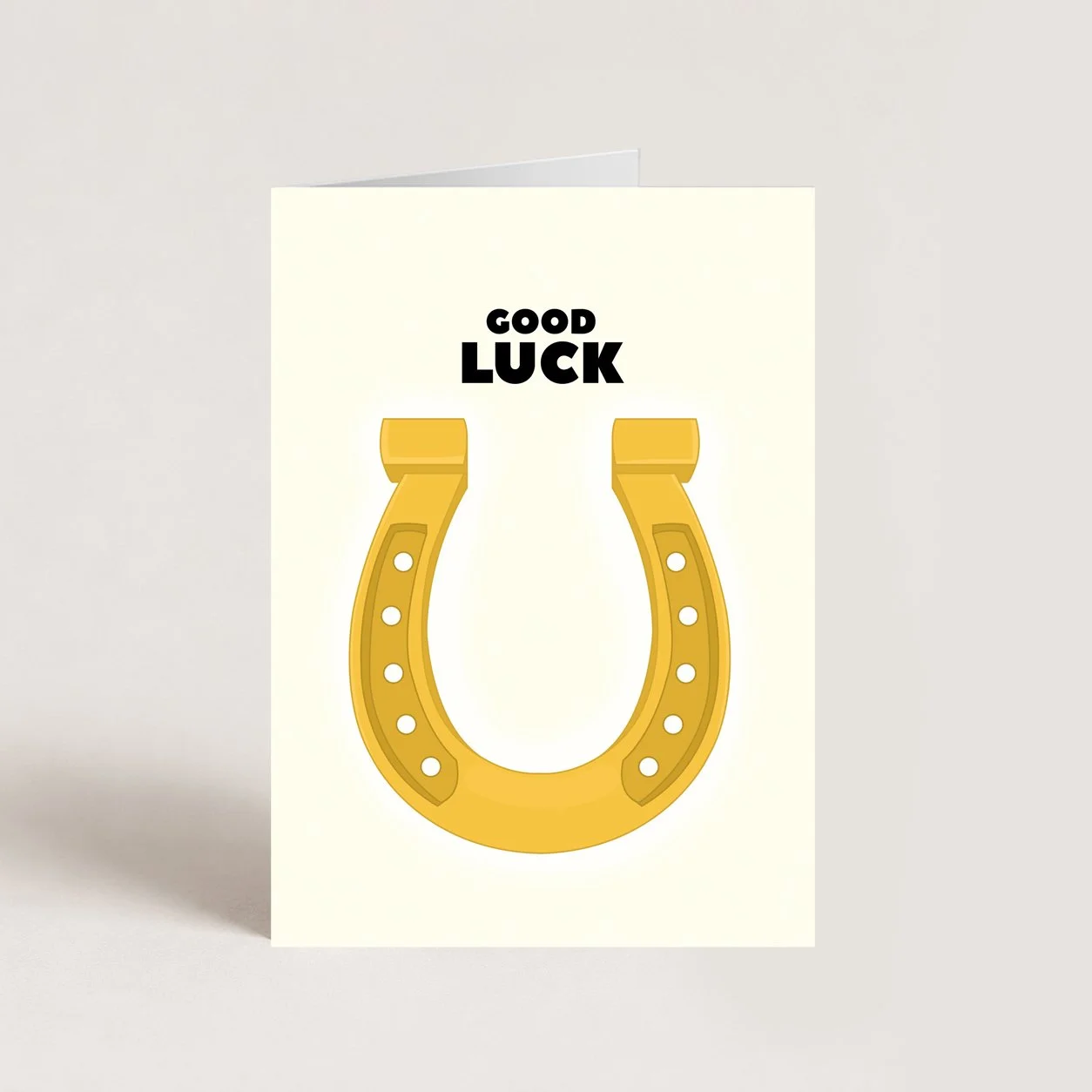 Horse Shoe Good Luck Card