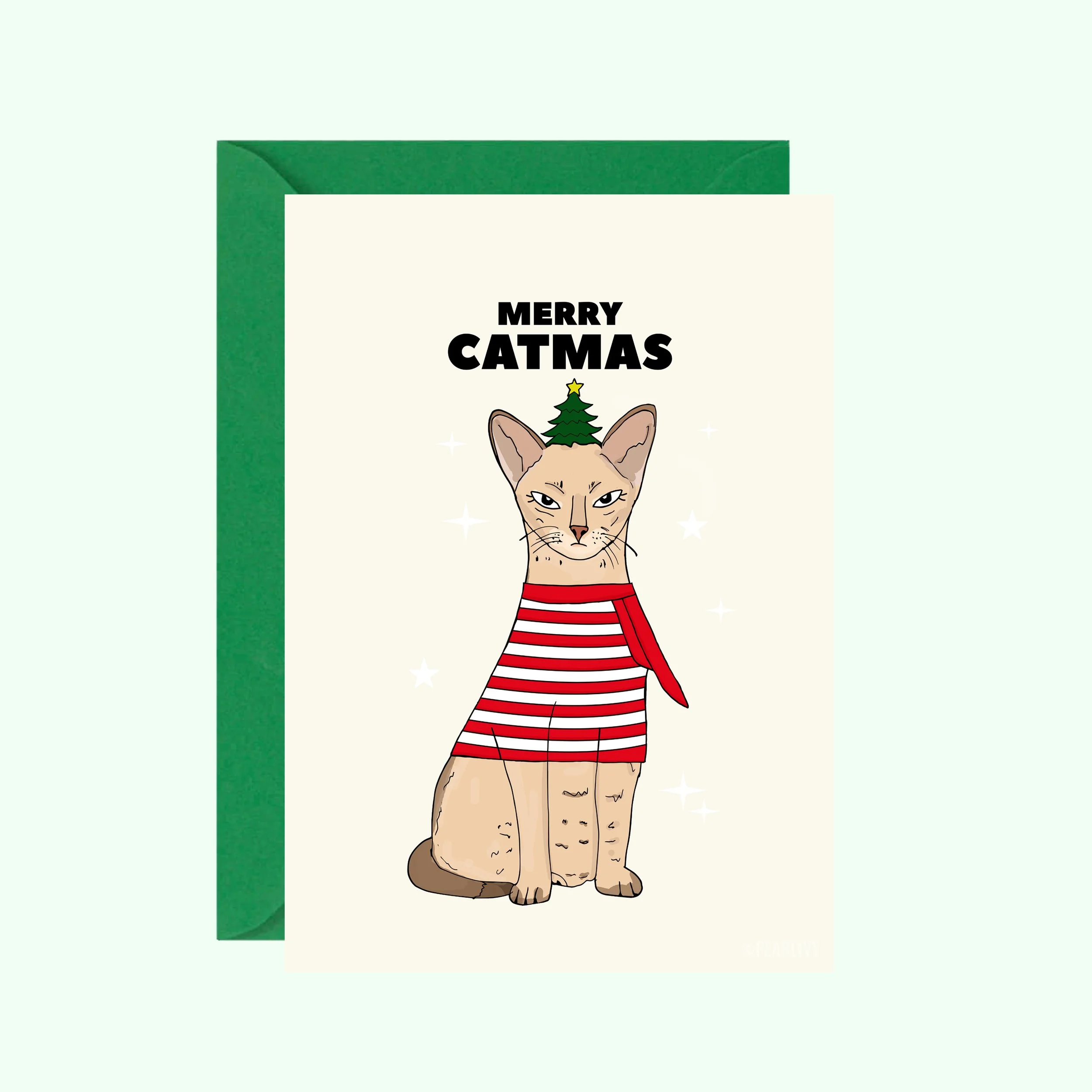 Merry Catmas Christmas Card