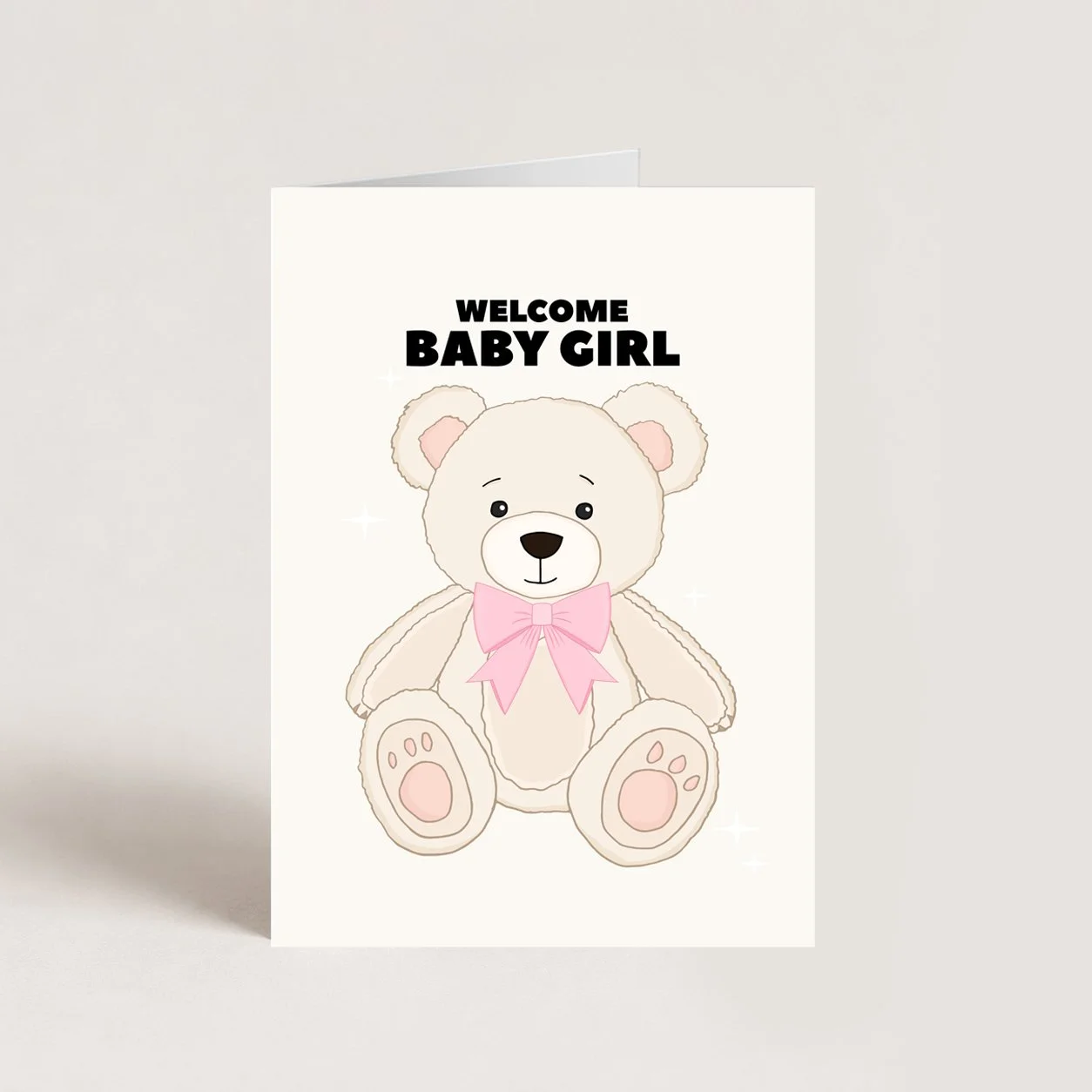 Teddy Bear Baby Girl Card II