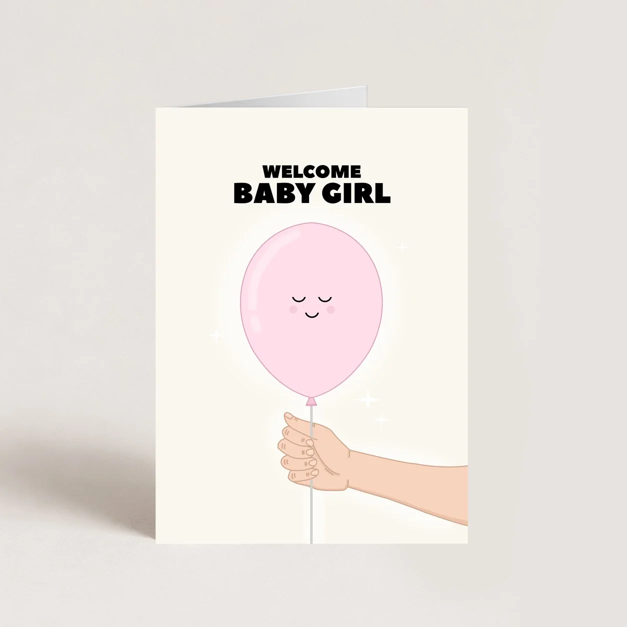 Baby Girl Balloon Card