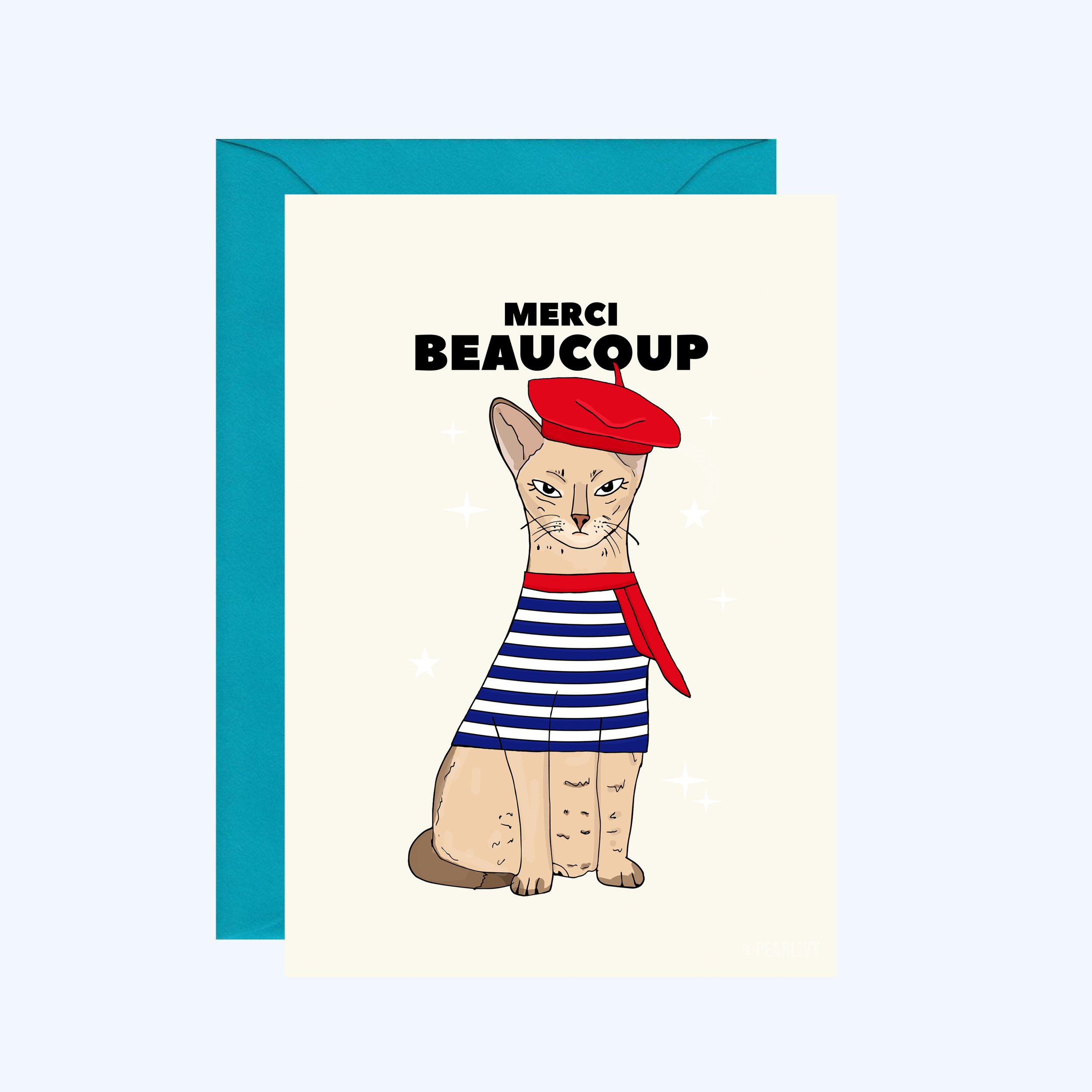 Merci Beacoup Cat Card