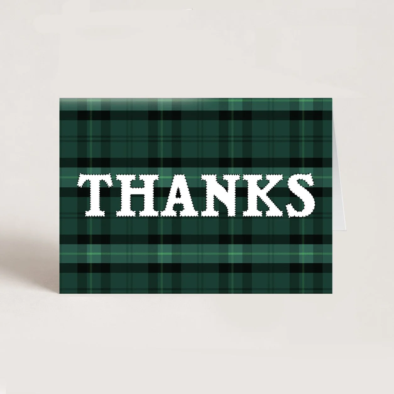 Flannel Thanks Card
