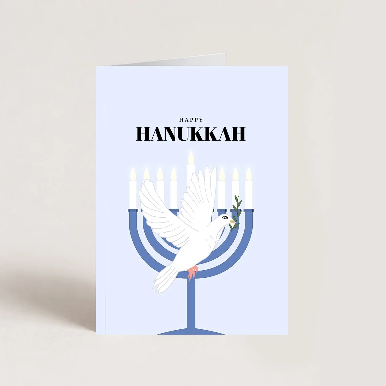 Happy Hanukkah Dove Card