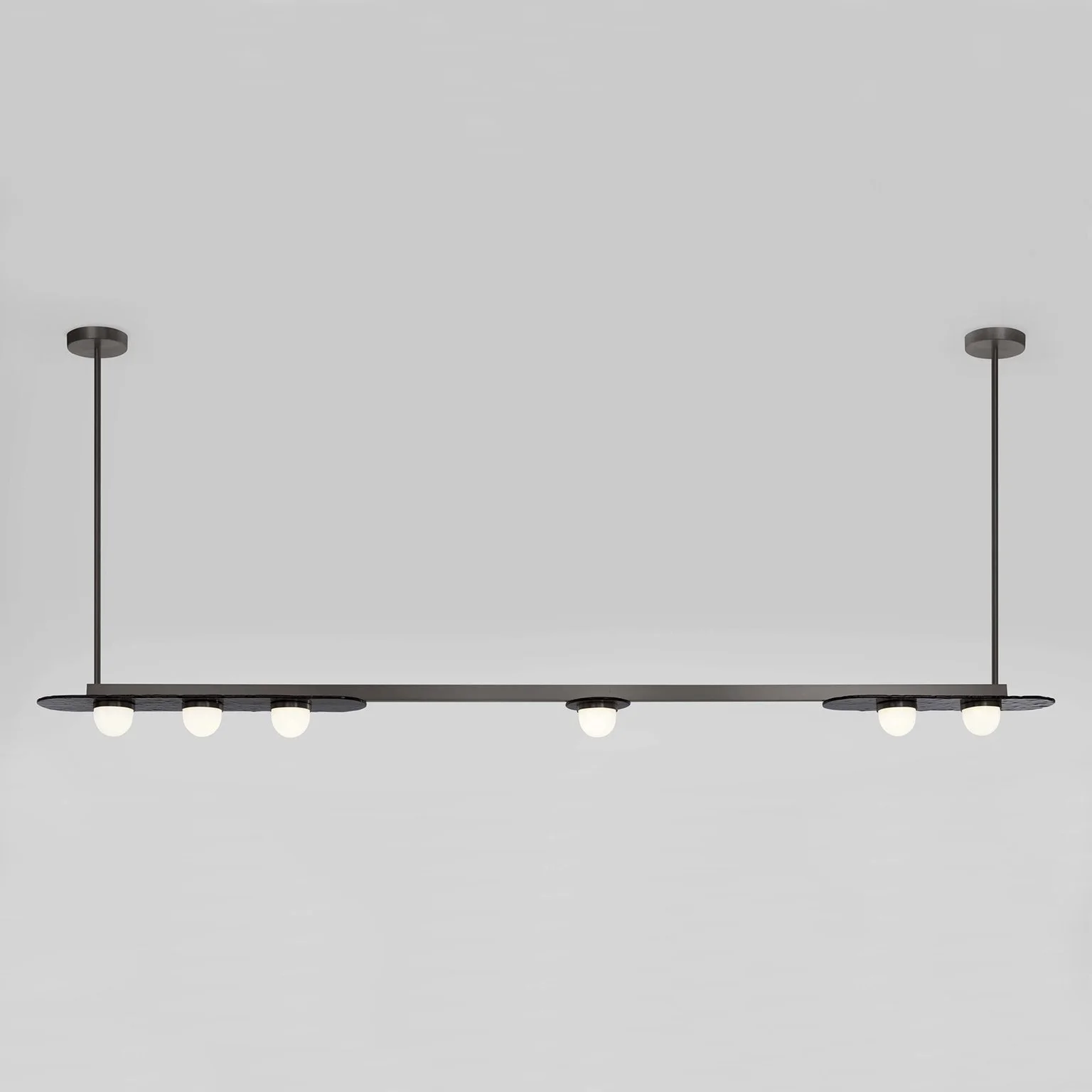 14-siglo-moderno-contemporary-cto-lighting-MODULO HORIZONTAL - Satin brass with smoked kiln cast glass and opal glass shades.jpg